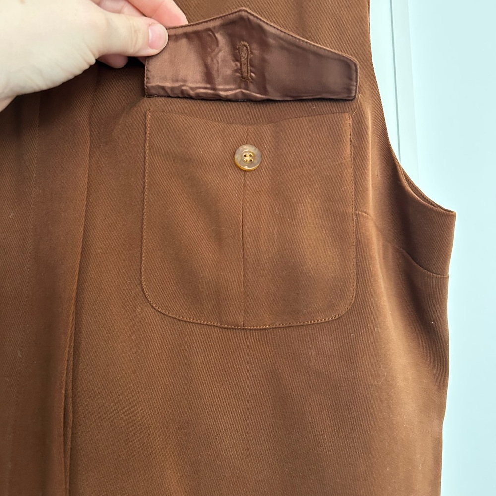 Anne Taylor Loft Brown Sleeveless Vest - Picture 4 of 5